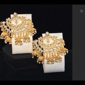 Pakistani Indian multi Jhumki  kundan earrings